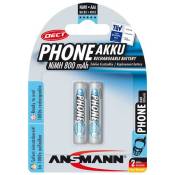 ANSMANN Energy Phone - Batterie 2 x AAA - NiMH - (rechargeables) - 800 mAh