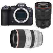 Canon appareil photo hybride eos r6 mark II + rf 24-70mm f/2.8 l is usm + rf 70-200mm f/2.8 l is usm