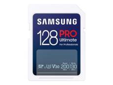 Samsung PRO Ultimate MB-SY128S - Carte mémoire flash - 128 Go - Video Class V30 / UHS-I U3 - SDXC UHS-I - blanc