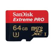SanDisk Extreme Pro - Carte mémoire flash - 64 Go - UHS Class 3 / Class10 - microSDXC UHS-I