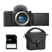 Sony appareil photo hybride alpha zv-e10 noir nu + sac + sd 4 go