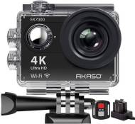 Caméra Sport AKASO Etanche 4k Ultra HD 30fps 2 Batteries Rechargeables Télécommande 19 Kits d'Accessoires Noir