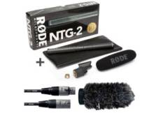 RODE microphone canon NTG-2 + brise vent WS6 + câble XLR