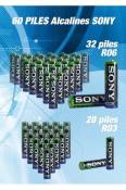 Pack de 60 piles Alkaline Sony