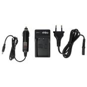 Vhbw Chargeur compatible avec Olympus Pen E-P1, E-P2, E-P3, E-P7, E-PL1, E-PL3 caméra, action-cam - Chargeur + câble allume-cigare, témoin de charge