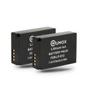 2pcs accu LP-E12 Qumox batterie pour Canon EOS M, M50, M2, M100, M10, 100D