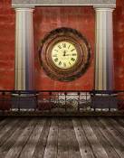 Sol en Bois Vintage Clock Photographie Backdrops Photo Props Fond de Studio 5x7ft