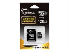 G.Skill - Carte mémoire flash (adaptateur microSDXC vers SD inclus(e)) - 128 Go - UHS-I U1 / Class10 - micro SDXC