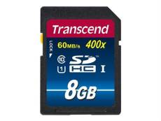Transcend Premium - Carte mémoire flash - 8 Go - UHS Class 1 / Class10 - 400x - SDHC UHS-I