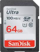 Carte Mémoire SDXC 64 Go SanDisk Ultra jusqu'à 100 Mo/s Classe 10 UHS-I
