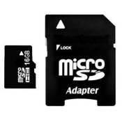 Carte micro SD HC 16 Go avec adaptateur