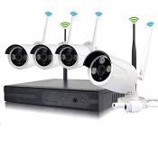 SIBO® Intérieur/Extérieur 4 canaux sans Fil WiFi NVR Kit HD 1.3MP 960P IR Jour/Nuit Vision IP P2P CCTV système de sécurité SB-WIFIKIT04-960P
