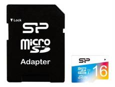 SILICON POWER Elite - Carte mémoire flash (adaptateur SD inclus(e)) - 16 Go - Class 10 - microSDHC UHS-I