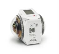 KODAK Pixpro 4KVR360 Action Cam Blanc - Pack Aventure - Camera numerique 360° - Double objectif - Video 4K - Accessoires inclus- RECONDITIONNE