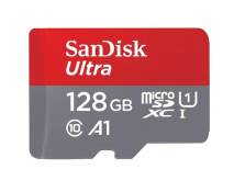Carte Mémoire micro SDXC SanDisk Ultra 128 Go Vitesse de Lecture Allant jusqu'à 140MB/S, Classe 10, U1, A1 Adaptateur SD inclus