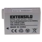 EXTENSILO Batterie compatible avec Canon EOS Rebel T2i, Kiss X6i, Rebel T3i, Rebel T4i appareil photo, reflex numérique (1140mAh, 7,4V, Li-ion)