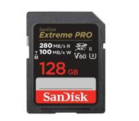 SanDisk Extreme Pro 128Go Carte Mémoire SD SDXC V60 UHS-II 280/100MBs U3 C10