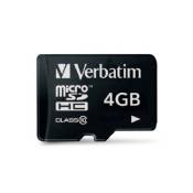 Verbatim - Carte mémoire flash - 4 Go - Class 10 - micro SDHC