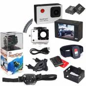 Action cam reekin sportcam2 wifi full hd / optique 140° / 12mp / écran lcd et 2 batteries argent - reekin