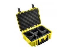 B&w outdoor case type 1000 jaune + système de compartimentage DFX-792414