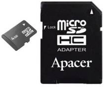 Carte Mémoire Micro SD HC 4 Go + Adaptateur