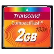Transcend 2 go carte mémoire compactflash (cf) 133x ts2gcf133