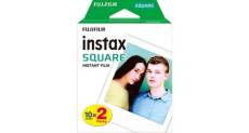 Fujifilm film instax square ww (10x2 pk) kit de 2 films 10 vues blanc
