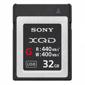 Sony Carte mémoire Flash XQD 32 Go – Série G Haute Vitesse (Lecture 440 Mo/s et écriture 400 Mo/s) – QDG32E