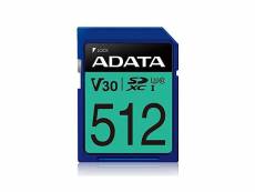 Adata carte mémoire sdxc premier pro 512 go uhs-i u3 classe 10 v30 ASDX512GUI3V30S-R