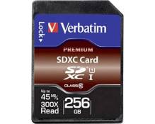 Verbatim Premium - Carte mémoire flash - 256 Go - UHS Class 1 / Class10 - 300x - SDXC UHS-I