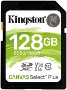 Kingston Canvas Select Plus - Carte mémoire flash - 128 Go - Video Class V30 / UHS-I U3 / Class10 - SDXC UHS-I