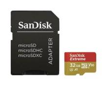 SanDisk Extreme - Carte mémoire flash (adaptateur microSDHC - SD inclus(e)) - 32 Go - A1 / Video Class V30 / UHS-I U3 / Class10 - microSDHC UHS-I
