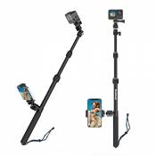 Smatree DS11S Perche télescopique portable en alliage d'aluminium,perche à selfie compatible avec GoPro Hero 10/9/8/7/6/5/4/3/2/1,DJI Osmo et autres c