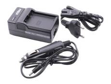 Vhbw Chargeur de batterie compatible avec Panasonic Lumix DMC-FZ200, DMC-FZ2000 caméra, DSLR, action-cam - Chargeur + adaptateur allume-cigare