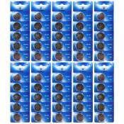 Lot de 50 Piles bouton plates lithium type CR2477 3V - Visiodirect -