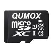 Carte Mémoire Micro SDXC Qumox 256Go classe 10 UHS-I jusqu'à 80Mo/s