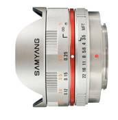 Objectif reflex Samyang Fish-eye 7,5 mm f/3.5 UMC MFT Argent; Monture Micro 4:3
