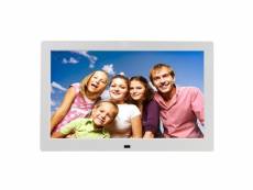 Cadre photo numérique ecran led 10' lecteur multimedia mp3 video blanc