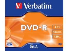 Lot de 5 DVD-R VERBATIM 043519 DVD-R P5 CRIS 16X