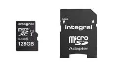 Integral UltimaPro - Carte mémoire flash (adaptateur microSDXC vers SD inclus(e)) - 128 Go - UHS Class 1 / Class10 - microSDXC UHS-I