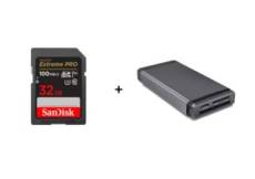 SanDisk Carte SD Extreme Pro V30 32Gb + Professional Pro-Reader Multicartes bundle