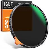 K&F Concept Filtre ND Variable ND2-400 77mm Densité Neutre 1-8.12 Stops Slim Haute-définition Résistant à l'eau Anti-Rayures