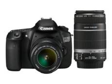 Canon EOS 60D - Appareil photo numérique - Reflex - 18.0 MP - APS-C - 1080p / 30 pi/s - 3x zoom optique objectifs EF-S 18-55 mm IS II et 55-250 mm IS 