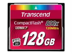 Transcend - Carte mémoire flash - 128 Go - 800x - CompactFlash