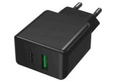 Ansmann chargeur secteur 2 ports : 1x USB-C + 1x USB-A noir