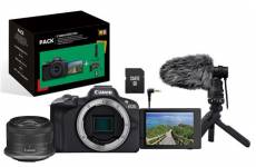 Pack Appareil photo hybride Canon EOS R50 Noir + RF-S 18-45mm f/4.5-6.3 IS STM + Micro + Trépied + Télécommande + carte SD + Chargeur