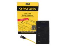Patona Chargeur double batterie avec affichage LED pour Sony NP-FM50 et NP-F550/750/970
