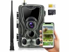Caméra de chasse 4g et 4k compatible android ios infrarouge waterproof 30 mp +sd 64go yonis
