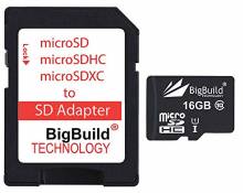 EMemoryCards Ultra rapide classe 10 de 16GB 30MB/s pour carte mémoire MicroSD SDHC pour Sony Xperia M2 Mobile