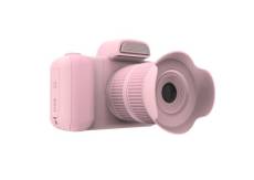 Mini appareil photo numérique pour enfant Preisku, double caméra, 1920*1080 HD, Affichage LCD 2,0 pouces-Rose
